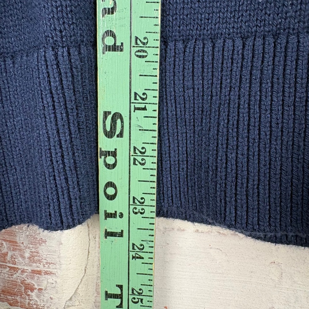 Rare Abercrombie & Fitch Hamptons NY Anchor Embroidery Crewneck Sweater Navy M - Picture 8 of 8